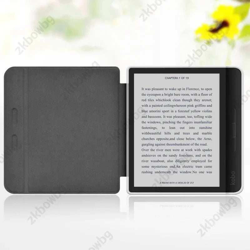 Slim PU Leather Case for KOBO Libra — Shockproof Smart Cover for Libra Colour 2024, Libra 2 2021 7" N428 N418 eBook with Clear Back