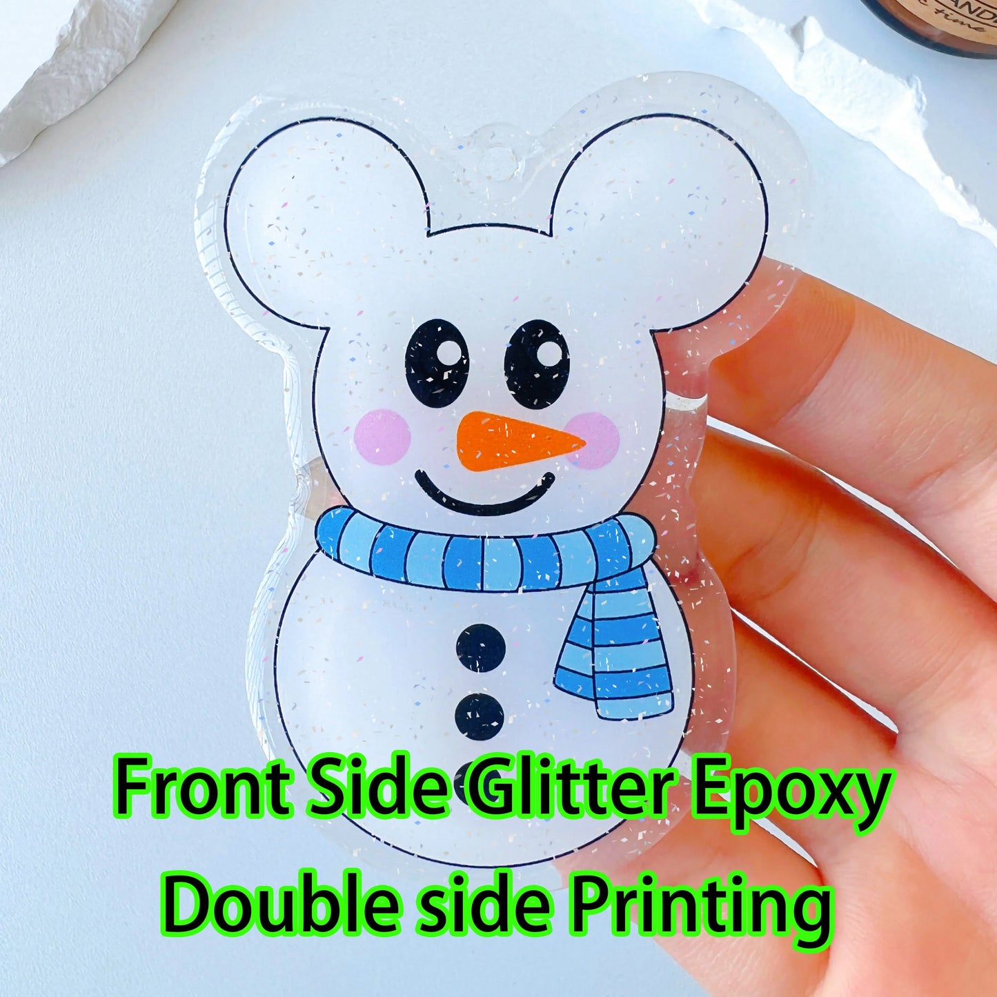 Custom Acrylic Keychain — Personalized Cat & Dog ID Charm, Holographic Photo Pet Souvenir, Birthday Gift with Name
