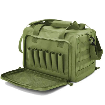 Tactical Gun Range Bag - Deluxe Pistol Shooting Duffle Bag for Range Gear & Accessories