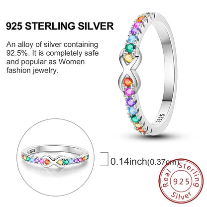 925 Sterling Silver Rings - Bow, Heart, Sun, Moon & Star Zircon Jewelry for Women, Birthday & Anniversary Gift