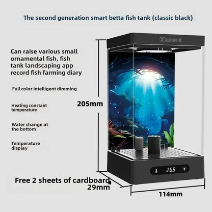 Smart Betta Fish Tank – Mini Desktop Self-Circulating Ecological Aquarium for Small Spaces