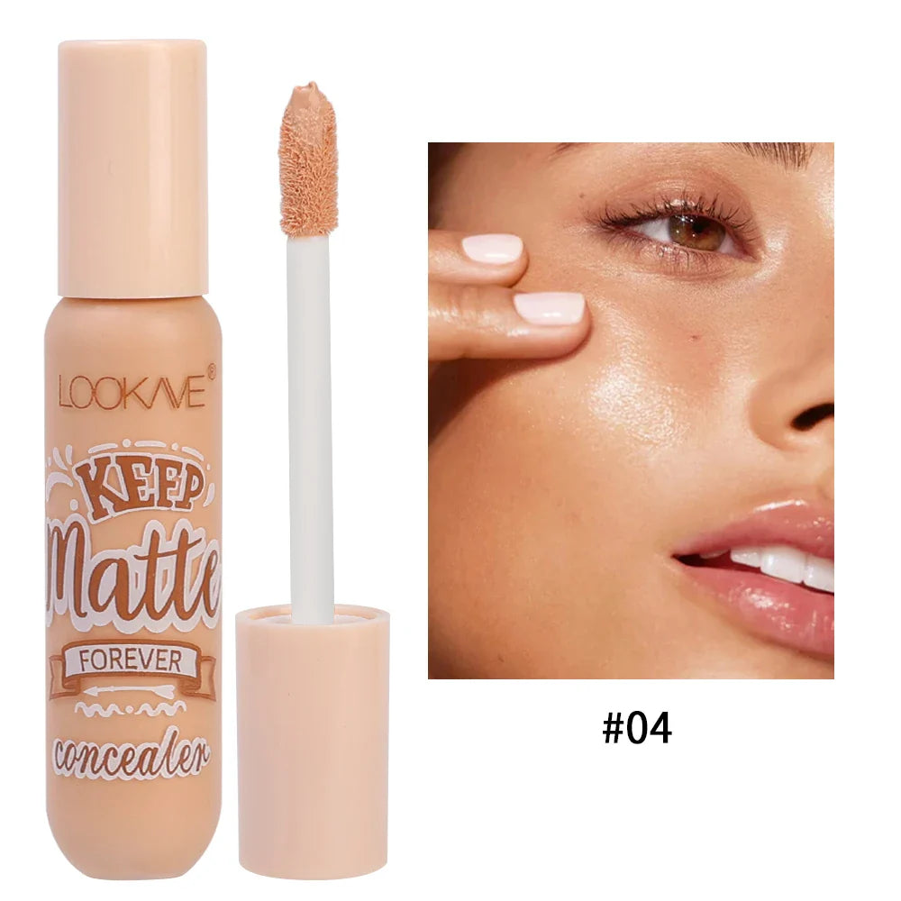 Waterproof Matte Liquid Concealer – Moisturizing Cream for Acne, Dark Circles, Face Contouring & Foundation Makeup