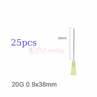 25pcs Disposable Sharp Needles (18G 25G 27G 30G 31G 32G 34G) - Sterile Stainless Steel for Hyaluronic Acid & Tattoo Use