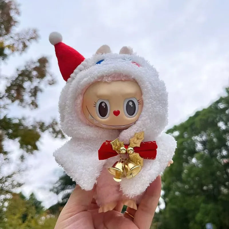 17cm Labubu Idol Dolls Clothes - Kpop EXO DIY Accessories, Cute Mini Plush FEAR Hoodie Se