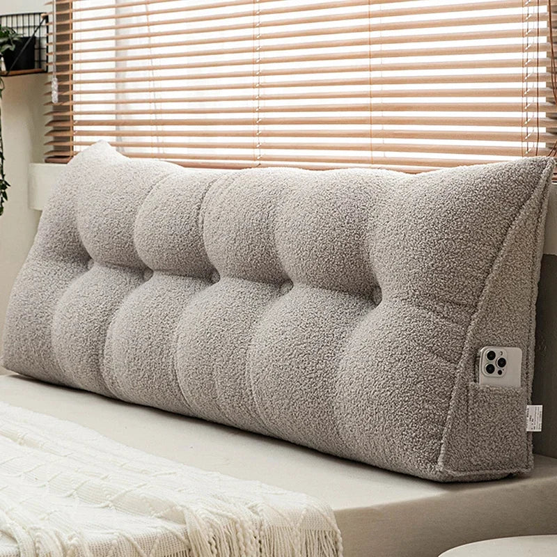 Large Triangular Headboard Wedge Pillow – Bed Rest Backrest Cushion with Removable Cover for Positioning Support