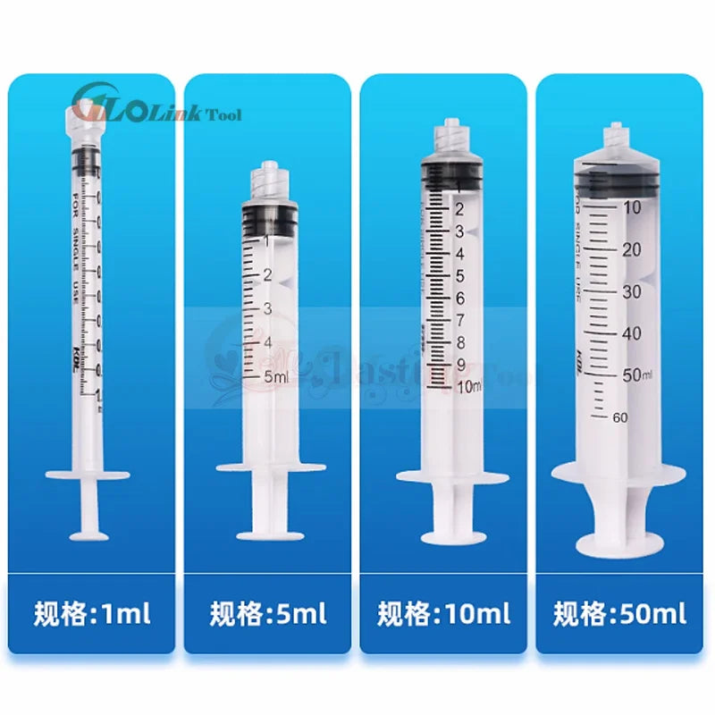 20pcs Luer Lock Plastic Syringes (1ML-100ML) - Nutrient Syringe Tools, Sampler & Measure Parts