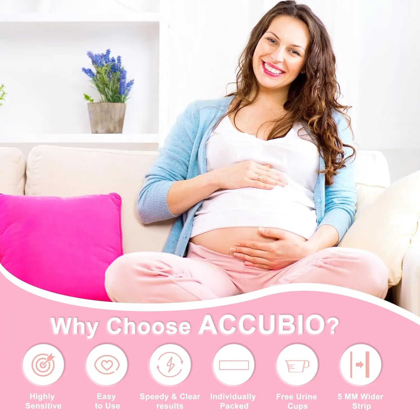 50 Pregnancy Test Strips – Early Detection HCG Tests for Women, Over 99% Accurate, Results Up to 6 Days Early