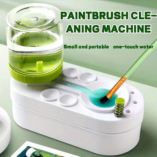 Automatic Paintbrush Cleaning Machine – Recirculating Wash System for Acrylic & Watercolor Brushes, Professional Artist Cleaning Tool