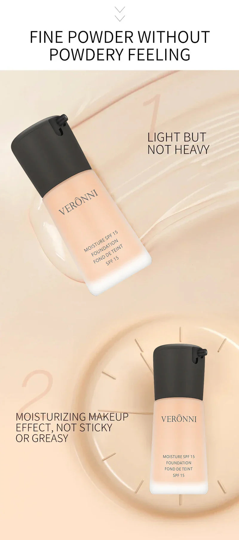 Matte Liquid Foundation – Full Coverage BB Cream with Oil Control, Waterproof & Long-Lasting Natural Face Base