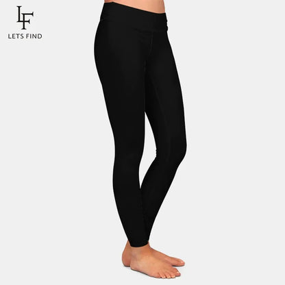 LETSFIND Women’s High Waist Full Leggings – Solid Colors, Black/Blue/Grey/Wine Red, High Elasticity & Comfort Fit