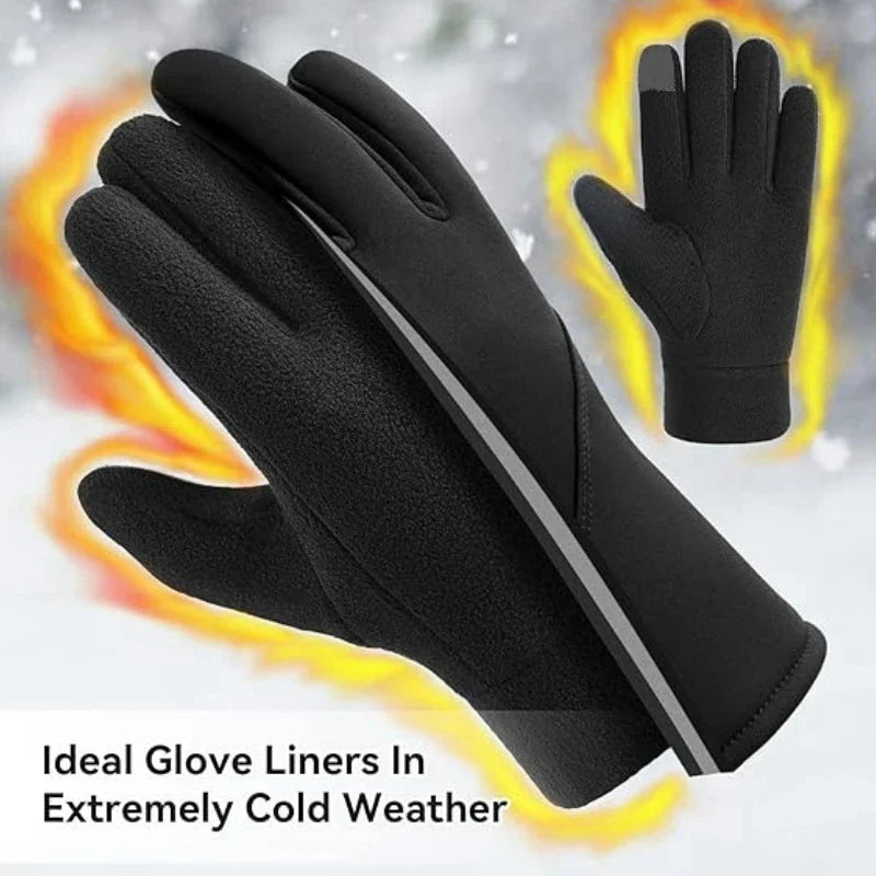 Warm Polar Fleece Winter Gloves – Touchscreen Thermal Gloves for Men & Women, Running & Hiking