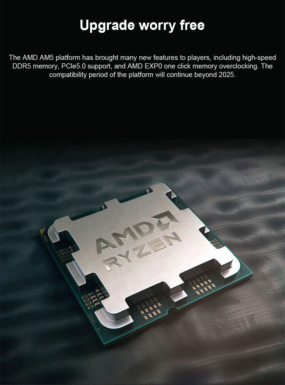 AMD Ryzen 5 7500F CPU - 6-Core, 12-Thread, 3.7GHz, 32MB L3 Cache, 5NM, Socket AM5 (Tray, No Cooler)