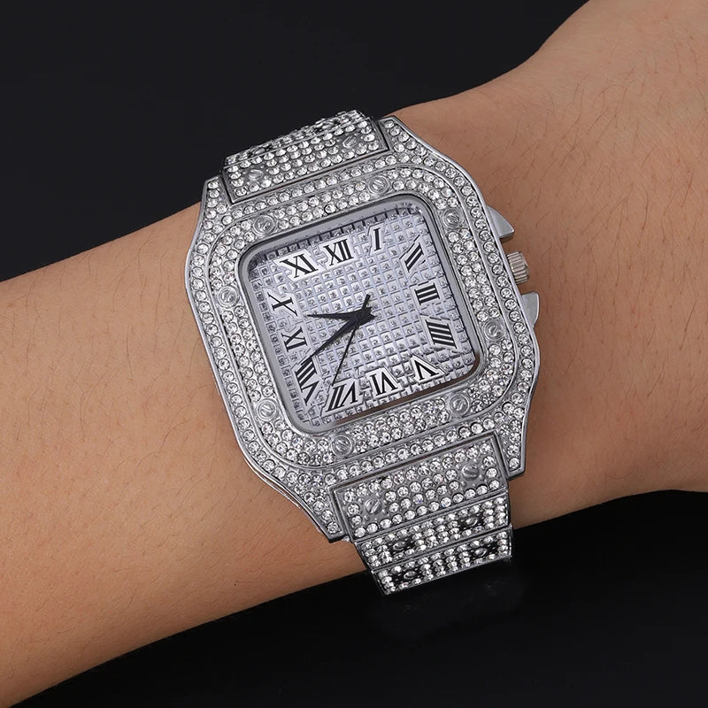 Luxury Silver Stainless Steel Quartz Watch for Men – Dainty Business Casual Wristwatch
