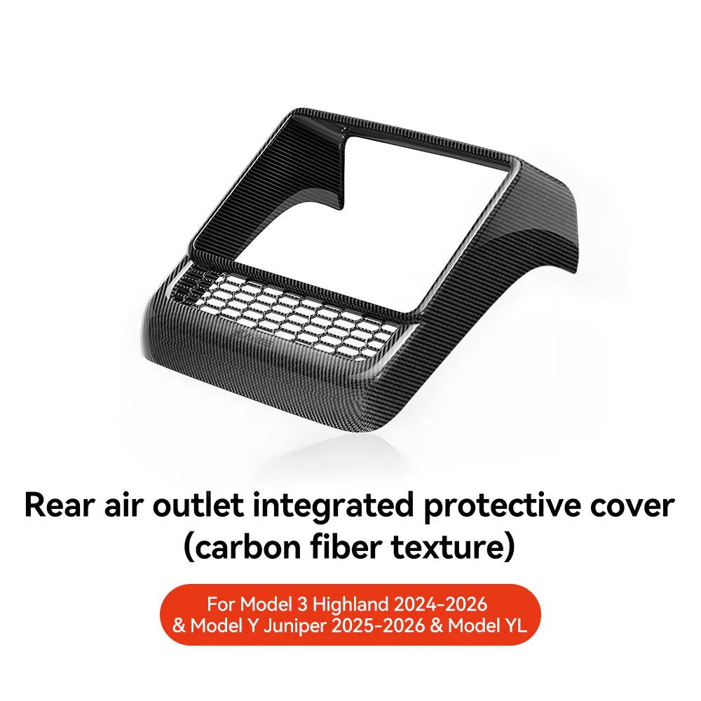 Tesla Model 3/Y Rear Center Console Vent Cover - Dust-Proof Interior Styling Accessory