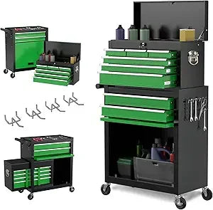 8-Drawer Rolling Tool Chest – Mobile Tool Box with Wheels, Garage Storage Cabinet