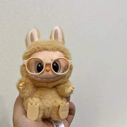 17cm Mini Plush Doll Clothes – Kpop EXO Labubu Idol Outfit with Glasses & Sunglasses Accessories Gift