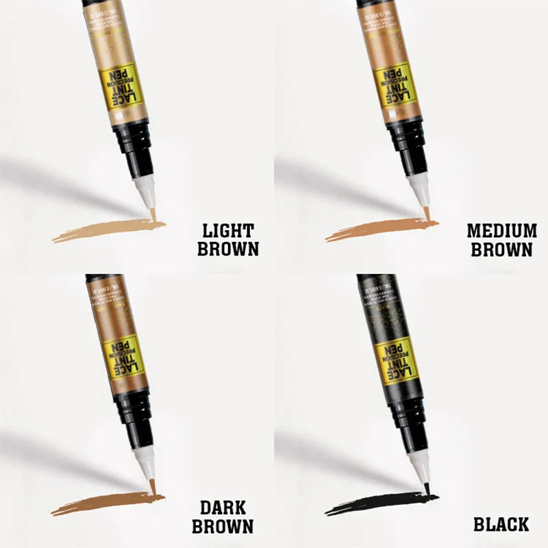 Tinted Lace Precision Parting Pen | Wig Lace Tint with Brush Applicator, Easy to Use & Long-Lasting Formula