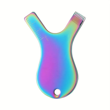Reusable Lash Lift Brush – Stainless Steel Y-Shaped Eyelash Comb for Permed & Grafted Lashes