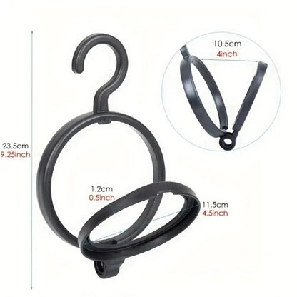 5pcs Foldable Hanging Wig Stand – Round Multi-Function Portable Stand for Wigs and Hats