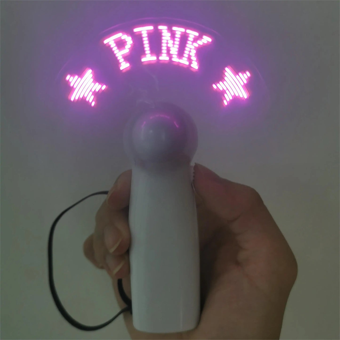 6-20 Pcs Customized LED Fans – Personalized Portable Light-Up Fans for Proposals, Outdoor, Birthday & Wedding Gift Favors