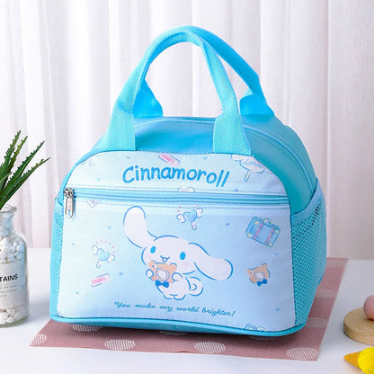 Hello Kitty Sanrio Insulated Lunch Bag - Kuromi & Cinnamoroll Bento Bag with Aluminum Foil Lining, Waterproof Oxford Fabric