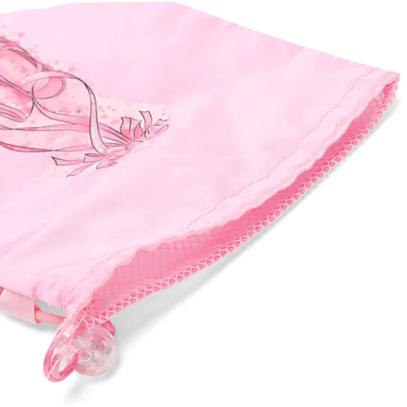 Portable Mesh Dance Bag – Breathable Drawstring Shoe Pouch for Ballet & Dance Storage Organizer