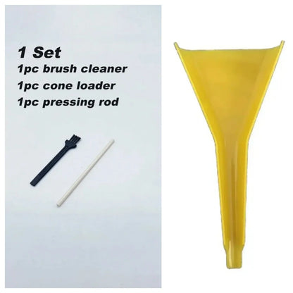 Pre-Rolled Cone Loader Tool Set – Includes Cone Loader, Cleaning Brush & Pressing Rod for Tobacco