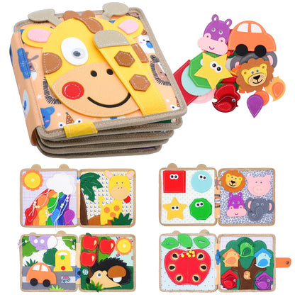 Baby Soft 3D Cloth Book – Montessori Early Learning Toy for Color Cognition & Basic Life Skills