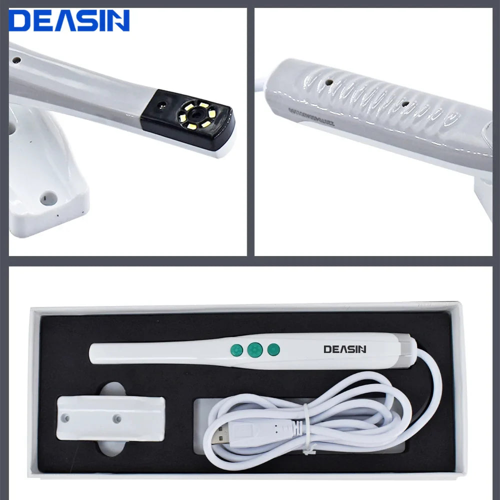DEASIN USB HD Oral Camera – Digital Intraoral Viewer with 6 LED Lights for Dental Examination