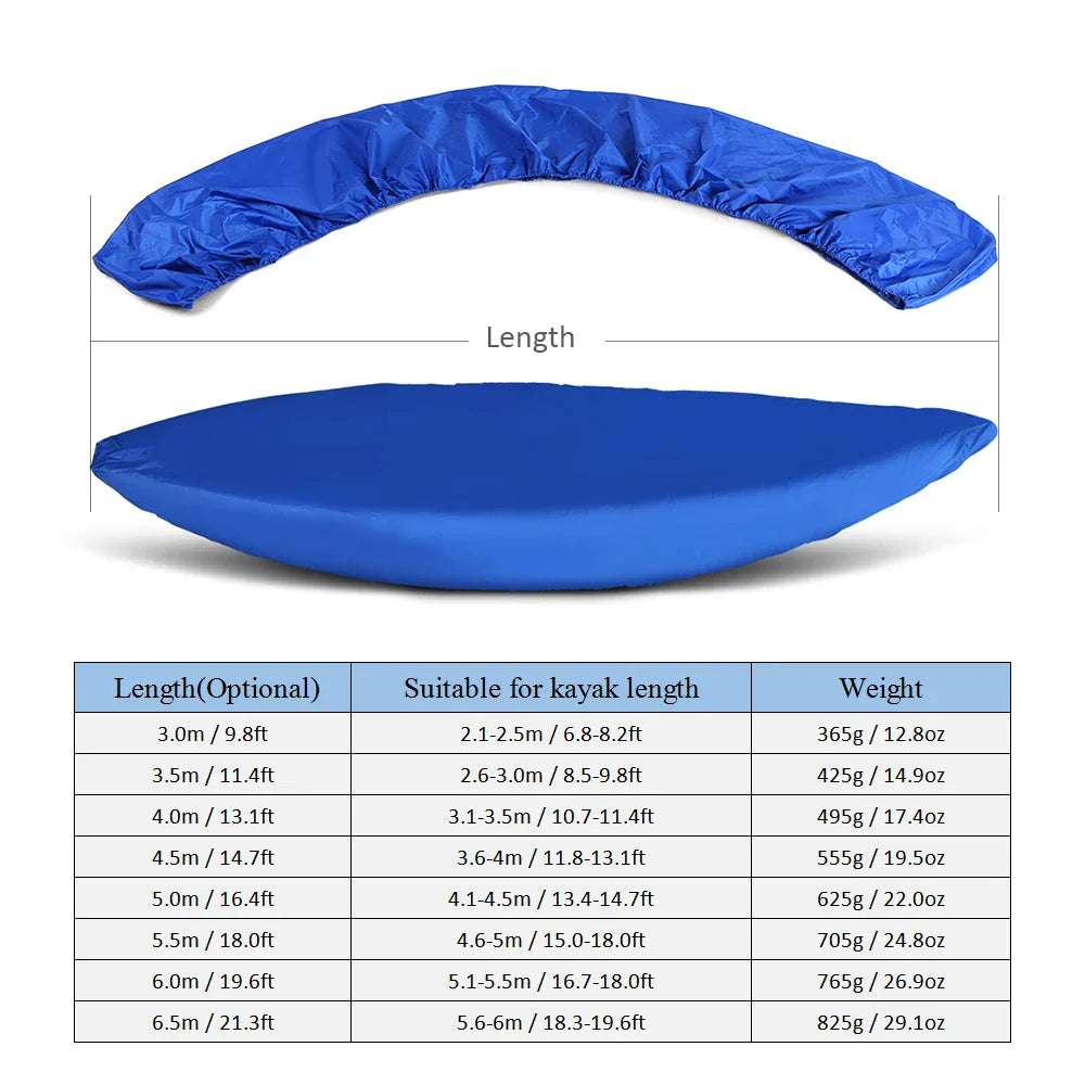 Professional Universal Kayak Cover – Waterproof, UV-Resistant Canoe & Boat Dust Storage Shield
