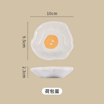 Ceramic Cute Cloud Dipping Sauce Dish — Hot Pot Seasoning Bowl, Soy Vinegar Plate, Salad & Dessert Tableware for Kitchen