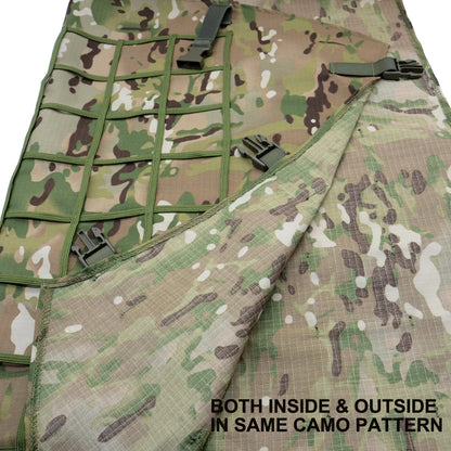Ghillie Suit Set | Camouflage Hunting Poncho, Base, Cape & Sniper Viper Hood for Airsoft & Paintball