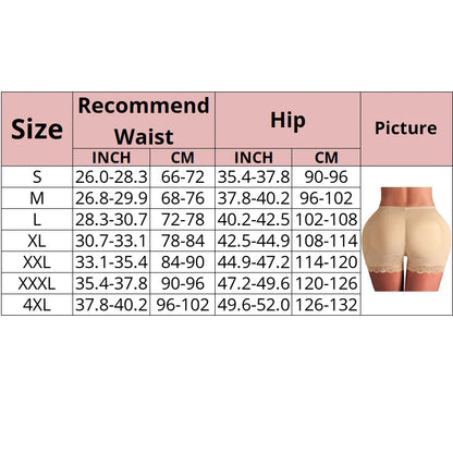 Padded Butt Lifter Shapewear: Corrective Underwear for Butt Enhancement - Body Shaper Modeling Strap Push Up Panties