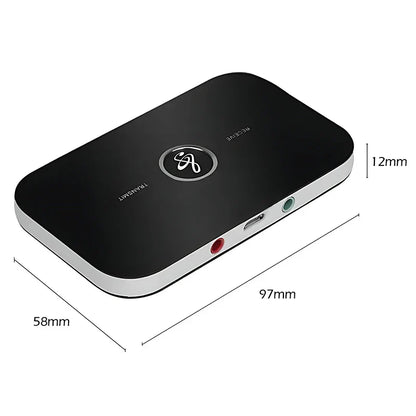 B6 2-in-1 Bluetooth 5.3 Audio Transmitter & Receiver | 3.5mm AUX RCA USB Wireless Adapter for Car, PC, TV, Headphones