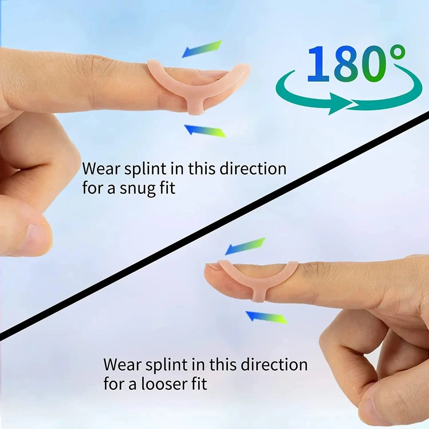 5Pcs Finger Splint Brace — Plastic Joint Support for Fractures, Arthritis, and Finger Correction