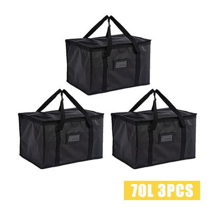 70L Large Insulated Thermal Cooler Bag – Portable Lunch Tote, Tin Foil Food Storage for Picnic, Camping, and Fresh Keeping