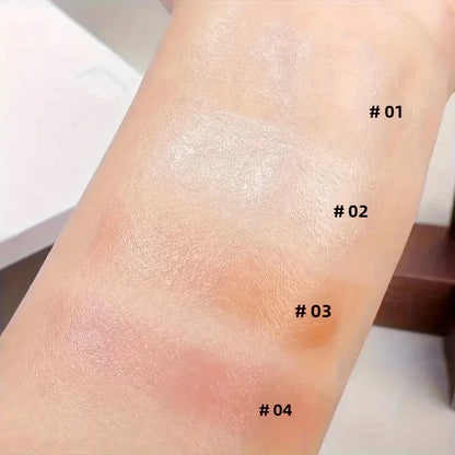 Waterproof Face Highlighter & Blush Stick – Glitter Makeup Cream for Contour, Illuminator, Shimmer & Rouge