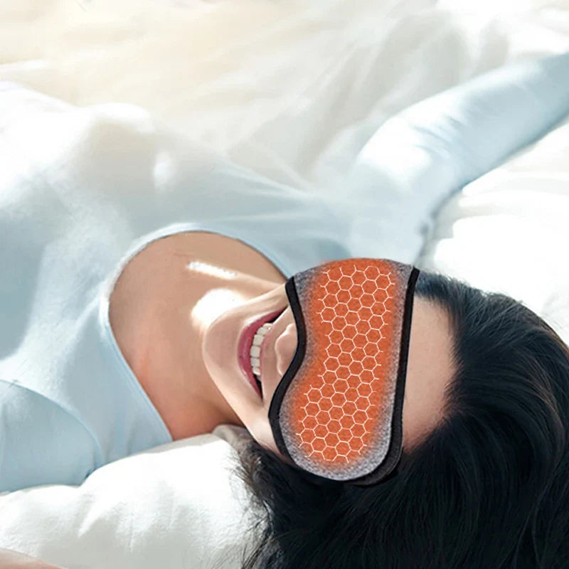 3D Electric Heated Eye Mask — Intelligent Hot Steam Eye Mask for Sleep, Eye Protection & Shading, USB Powered