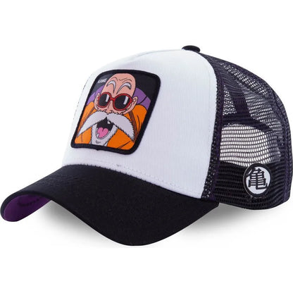 Dragon Ball Son Goku Embroidered Cap - Adjustable Hip Hop Trucker Mesh Sun Visor Hat for Men & Travel