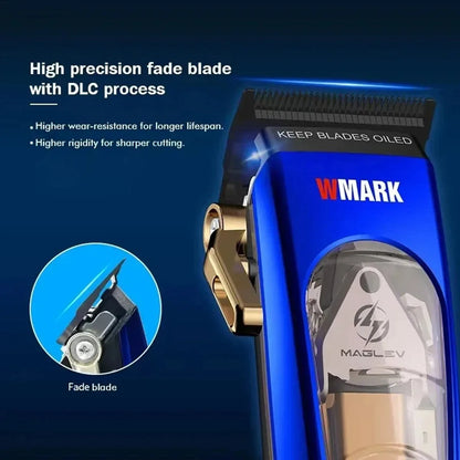 WMARK NG-9004 Professional Hair Clipper for Men – 10000 RPM Maglev Motor, DLC Hair Cutting Machine with Base Charger