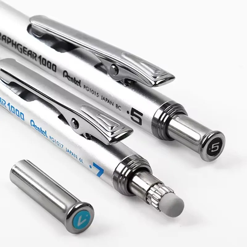 Pentel Graphgear 1000 Mechanical Pencil PG1000 – Low Center of Gravity Precision Drafting Pencil 0.3/0.5/0.7/0.9mm Art & Drawing Tool