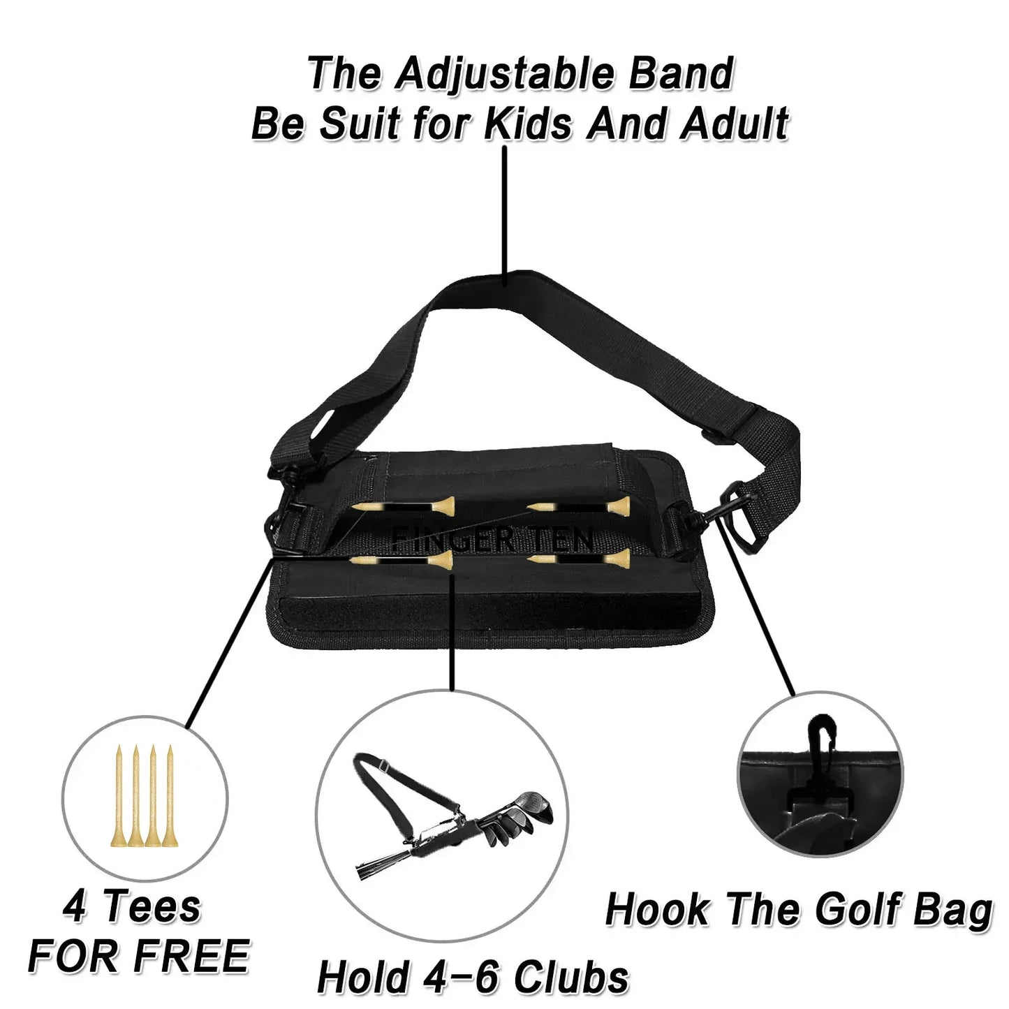 Mini Lightweight Golf Club Bag – Portable Carrier for Golfer with/without Ball Pouch, Driving Range & Training Case
