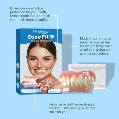 False Teeth Beauty Kit – Smile Veneers, Fake Tooth Denture for Whitening, Oral Care & Cosmetic Braces