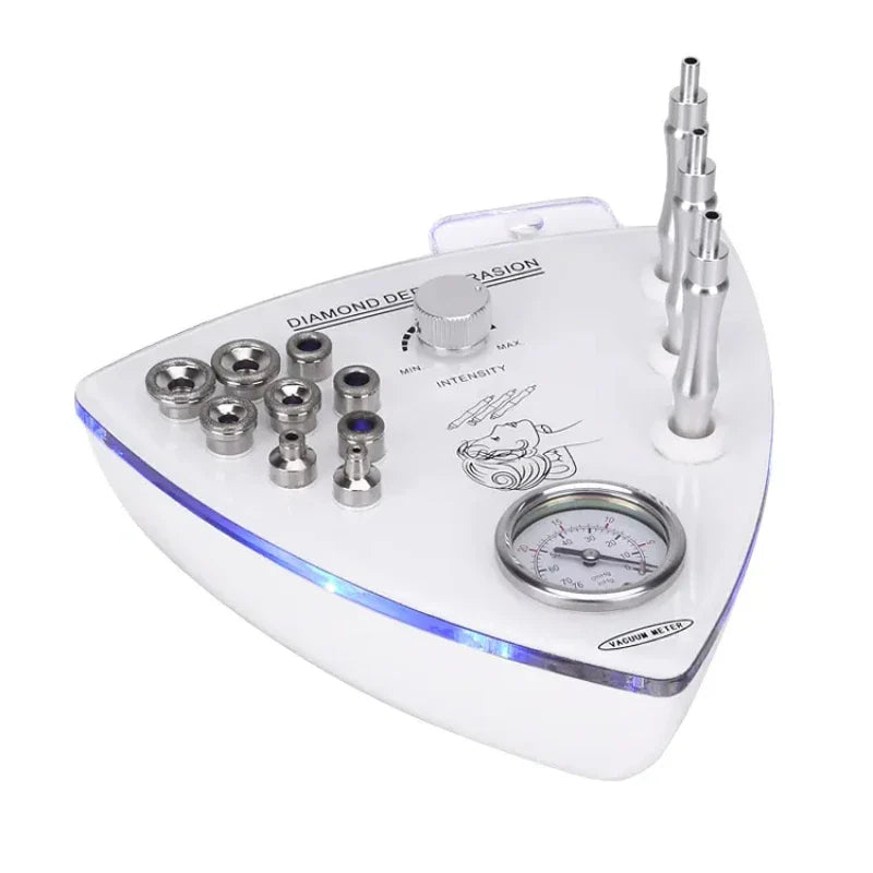 Professional Diamond Microdermabrasion Machine — Facial Exfoliation with Water Spray & 65-68cmHg Suction