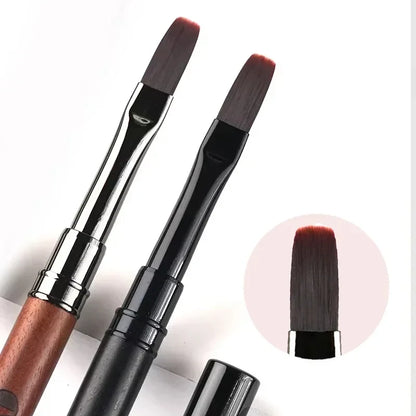 Wood Gel Painting Brush – Nail Art Brush for Gel Tip Extension, Acrylic Builder, UV Gel Nails Manicure Accessory