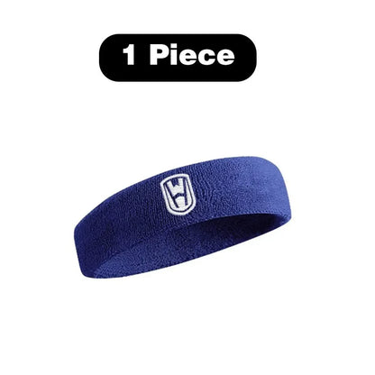 WOSWEIR Cotton Athletic Headband – Elastic Sweatband for Men & Women, Ideal for Gym, Sports, Basketball, Tennis & Fitness