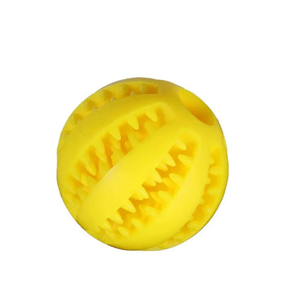 Natural Rubber Dog Chew Toy Ball – Extra Tough 5cm Interactive Tooth Cleaning Pet Treat & Training Toy