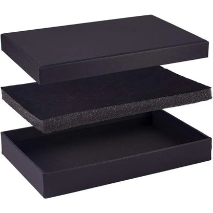 6-Pack Black Necklace Gift Boxes — 7.8x5x1.2" Kraft Cardboard Jewelry Boxes with Sponge for Necklace & Earrings, Mother’s Day Gift