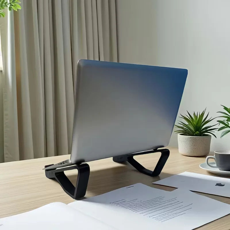 Adjustable Ergonomic Laptop Stand – Portable Height & Tilt Support for MacBook & PC, Minimalist Design