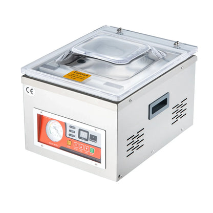 VEVOR DZ-260A Chamber Vacuum Sealer – 15.7" Sealing Machine for Home Use, Wet Foods, Meats & Marinades